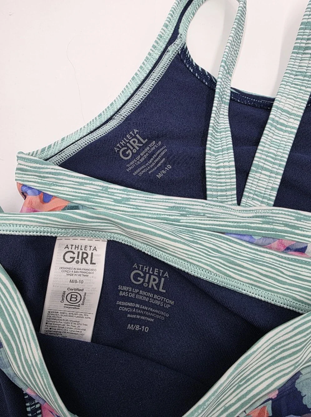 Athleta Girl Surfs Up tropical print bikini size M
